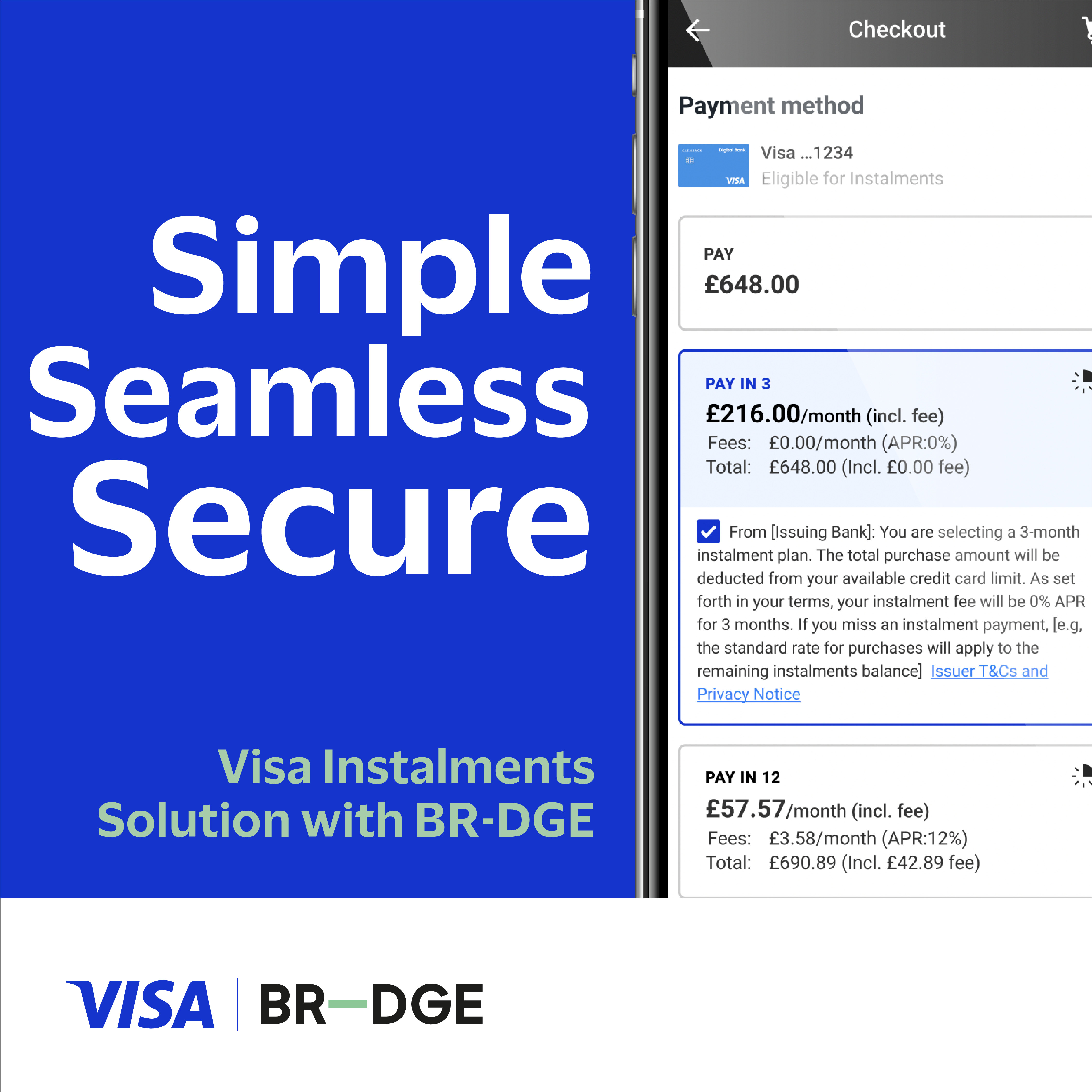 Visa Instalments With BR DGE